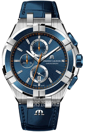 Maurice Lacroix Aikon Niebieski/Skóra Ø44 mm AI1018-SS001-432-4