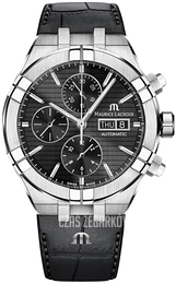 Maurice Lacroix Aikon Czarny/Guma Ø44 mm AI6038-SS000-330-2