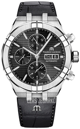 Maurice Lacroix Aikon Czarny/Skóra Ø44 mm AI6038-SS001-330-1