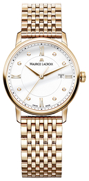 Maurice Lacroix Eliros Date Ladies Biały/Stal w kolorze różowego złota Ø30 mm EL1094-PVP06-150-1