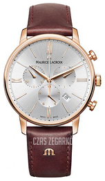 Maurice Lacroix Eliros Chronograph Srebrny/Skóra Ø40 mm EL1098-PVP01-111-1