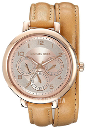 Michael Kors Różowe złoto/Skóra Ø38 mm MK2406