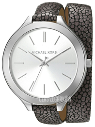 Michael Kors Runway Srebrny/Skóra Ø40 mm MK2475
