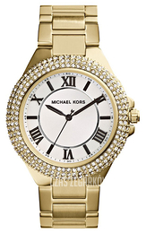 Michael Kors Camille Biały/Stal w odcieniu złota Ø39 mm MK3277