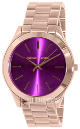 Michael Kors Runway Purpurowy/Stal w kolorze różowego złota Ø42 mm MK3293