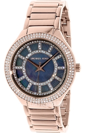 Michael Kors Kerry Czarny/Stal w kolorze różowego złota Ø37 mm MK3397