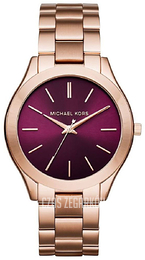 Michael Kors Runway Purpurowy/Stal w kolorze różowego złota Ø42 mm MK3436