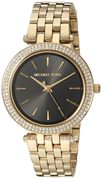 Michael Kors Darci Czarny/Stal w odcieniu złota Ø33 mm MK3738