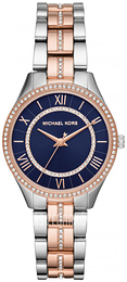Michael Kors Niebieski/Stal w kolorze różowego złota Ø33 mm MK3929