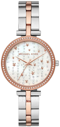 Michael Kors Biały/Stal w kolorze różowego złota Ø34 mm MK4452