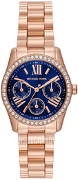 Michael Kors Lexington Niebieski/Stal w kolorze różowego złota Ø33 mm MK4926