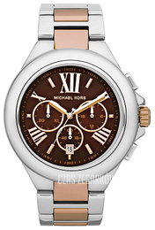 Michael Kors Brązowy/Stal w kolorze różowego złota Ø43 mm MK5695
