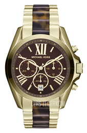 Michael Kors Bradshaw Brązowy/Stal w odcieniu złota Ø47 mm MK5696