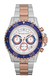 Michael Kors Biały/Stal w kolorze różowego złota Ø41.5 mm MK5794