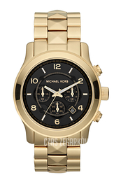 Michael Kors Runway Czarny/Stal w odcieniu złota Ø45 mm MK5795