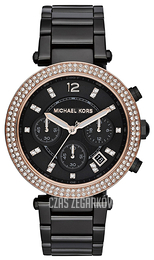 Michael Kors Parker Czarny/Stal Ø39 mm MK5885