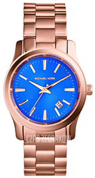 Michael Kors Runway Niebieski/Stal w kolorze różowego złota Ø38 mm MK5913