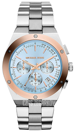 Michael Kors Reagan Niebieski/Stal w kolorze różowego złota Ø42 mm MK6079