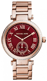 Michael Kors Skylar Czerwony/Stal w kolorze różowego złota Ø41 mm MK6086