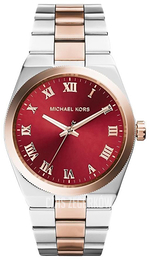 Michael Kors Channing Czerwony/Stal w kolorze różowego złota Ø38 mm MK6114