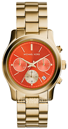 Michael Kors Runway Pomarańczowy/Stal w odcieniu złota Ø38 mm MK6162
