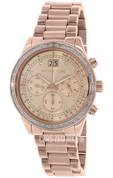 Michael Kors Brinkley Różowe złoto/Stal w kolorze różowego złota Ø40 mm MK6204