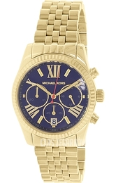 Michael Kors Lexington Niebieski/Stal w odcieniu złota Ø38 mm MK6206