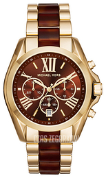 Michael Kors Bradshaw Czerwony/Stal w odcieniu złota Ø43 mm MK6269