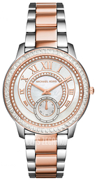 Michael Kors Madelyn Biały/Stal w kolorze różowego złota Ø40 mm MK6288
