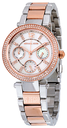 Michael Kors Biały/Stal w kolorze różowego złota Ø33 mm MK6306