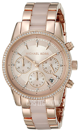 Michael Kors Ritz Różowe złoto/Stal w kolorze różowego złota Ø37 mm MK6307