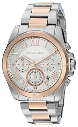 Michael Kors Brecken Biały/Stal w kolorze różowego złota Ø40 mm MK6368