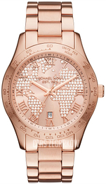 Michael Kors Layton Różowe złoto/Stal w kolorze różowego złota Ø44 mm MK6376