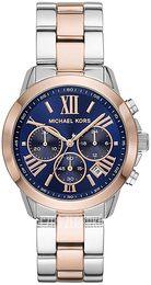 Michael Kors Bradshaw Niebieski/Stal w kolorze różowego złota Ø40 mm MK6389