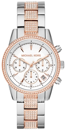 Michael Kors Ritz Srebrny/Stal w kolorze różowego złota Ø37 mm MK6651