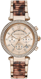 Michael Kors Parker Różowe złoto/Żywica z tworzywa sztucznego Ø39 mm MK6832