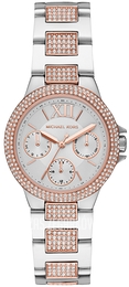 Michael Kors Camille Biały/Stal w kolorze różowego złota Ø33 mm MK6846