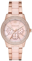 Michael Kors Tibby Różowy/Stal w kolorze różowego złota Ø40 mm MK6928