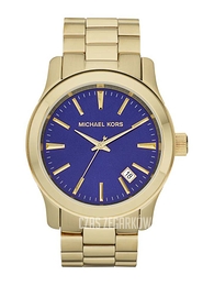 Michael Kors Runway Niebieski/Stal w odcieniu złota Ø45 mm MK7049