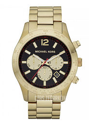 Michael Kors Layton Czarny/Stal w odcieniu złota Ø46 mm MK8246