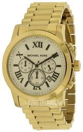 Michael Kors Biały/Stal w odcieniu złota Ø45 mm MK8345