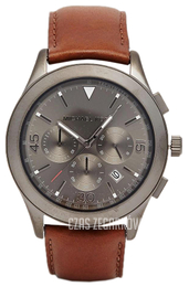 Michael Kors Gareth Szary/Skóra Ø43 mm MK8471