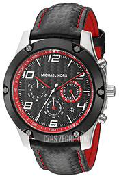 Michael Kors Caine Czarny/Skóra Ø45 mm MK8475