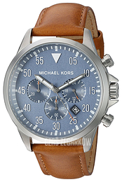 Michael Kors Gage Niebieski/Skóra Ø45 mm MK8490
