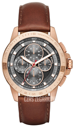 Michael Kors Ryker Szary/Skóra Ø43 mm MK8519