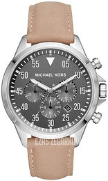 Michael Kors Szary/Skóra Ø45 mm MK8616