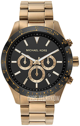 Michael Kors Layton Czarny/Stal w odcieniu złota Ø45 mm MK8783