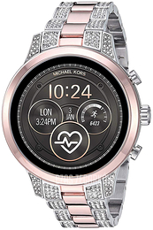 Michael Kors Runway Ekran LCD/Stal w kolorze różowego złota Ø41 mm MKT5056