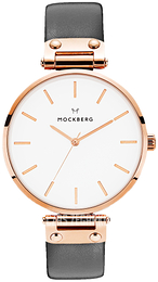 Mockberg Original Biały/Stal w kolorze różowego złota Ø38 mm MO509