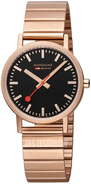 Mondaine Classic Czarny/Stal w kolorze różowego złota Ø30 mm A660.30314.16SBR